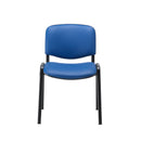Black PU club chair with a sturdy frame, featuring a modern design and comfortable seating from TC.