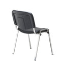 TC Club Chair with PU upholstery and chrome frame, showing the back view with cushioned seating and stylish design.