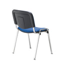 TC Club Chair with PU upholstery and chrome frame, showing a back view with plush cushioning and modern design.