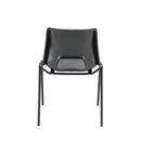 Back view of a TC Economy Polypropylene Chair showing its simple design and sturdy polypropylene construction.