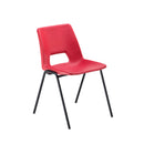Front view of a TC Economy polypropylene chair with a sleek, modern design and sturdy construction.
