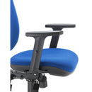 TC ID ergonomic office chair with adjustable armrests, mesh back, and cushioned seat, shown in detailed view.