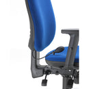 TC ID Ergonomic Office Chair with adjustable headrest and lumbar support, black mesh back, and cushioned seat for comfort.