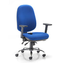 TC ID ergonomic office chair with adjustable armrests and mesh back, shown from front view.