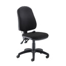 TC Calypso Ergo 2 lever office chair with lumbar pump, front view showing black adjustable ergonomic office chair.
