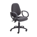 TC Calypso Ergo 2 Lever Office Chair with lumbar pump, front view showing adjustable seat and supportive backrest.