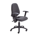 TC Calypso Ergo 2 Lever Office Chair with lumbar pump, front view showing adjustable armrests and ergonomic design.