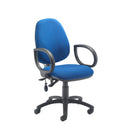 TC Calypso Ergo 2 Lever Office Chair with lumbar pump, front view showing adjustable armrests and ergonomic design.