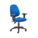 TC Calypso Ergo 2 Lever Office Chair with lumbar pump, front view showing adjustable armrests and ergonomic design.