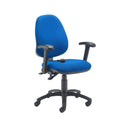 TC Calypso Ergo 2 Lever Office Chair with lumbar pump, front view showing adjustable armrests and ergonomic design.