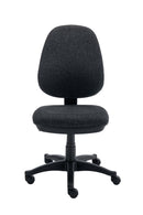Front view of the TC Versi 2 Lever Operator Chair with adjustable armrests and ergonomic design.