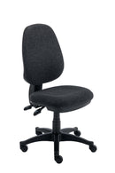 Front view of the TC Versi 2 Lever Operator Chair showing adjustable armrests and ergonomic design.
