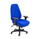 Front view of TC Panther Executive Fabric Office Chair featuring a high-back design and padded armrests for comfort.