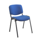 TC Office Club Meeting Chair with red fabric upholstery and ergonomic design, shown from the front angle.