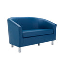 Front view of TC Tub PU sofa with metal feet, featuring a modern design and plush upholstery, perfect for contemporary living rooms.