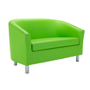 Front view of TC Tub PU sofa with metal feet, showcasing its modern design and plush upholstery.