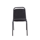 TC banqueting chair with padded backrest and seat, shown from the back in the image.