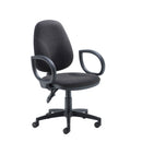 TC Concept high-back operator chair with adjustable headrest and ergonomic design, shown from the front angle.