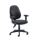 TC Concept high-back operator chair with adjustable headrest and armrests, featuring a modern ergonomic design.