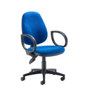 TC Concept high-back operator chair with adjustable armrests and ergonomic design, shown from a front 45-degree angle.