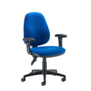 TC Concept high-back operator chair with adjustable headrest and armrests, positioned facing forward with a modern ergonomic design.