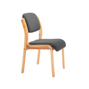 Side view of the TC Renoir Chair showcasing its modern design and sleek wooden legs.