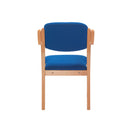 TC Renoir armchair with a stylish fabric cover, shown from the back angle highlighting its armrests and elegant design.