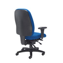 TC Vista high back chair with ergonomic design and padded headrest, shown from the back in a modern office setting.