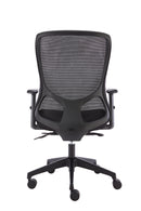 Black Daytona Mesh Office Chair by TC with ergonomic design and breathable mesh back for comfortable seating.