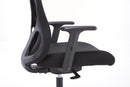 Close-up side view of TC Daytona Mesh Office Chair in black, showing breathable mesh back and sleek design.