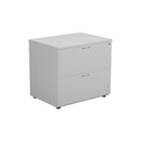 White TC Essentials Heavy Duty Side Filer with sturdy metal construction, front view showing durable filing mechanism.
