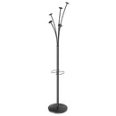 Black TC Festival Coat Stand with multiple hooks and sturdy metal frame for hanging coats and accessories.