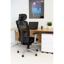 Black Fonz Chair by TC with sleek modern design, shown in a contemporary room setting.