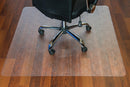 Rectangular hard floor chair mat by TC, clear plastic protector for office chairs on hard flooring surfaces.