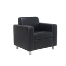 TC Iceberg Leather Faced Armchair with sleek design and plush cushioning, featuring a leather face and modern style.