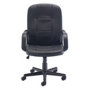 Black Jack 2 Executive Office Chair by TC, front view showing padded armrests and ergonomic design for comfortable seating.