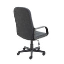TC Jack 2 fabric executive office chair with padded back and armrests, shown from the rear view.