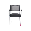 TC Jupiter Mesh Armchair with black metal frame and breathable mesh upholstery, modern and stylish seating for living spaces.