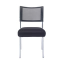 Front view of TC Jupiter Mesh Side Chair with a sleek design and metal legs, featuring a breathable mesh backrest and cushioned seat.