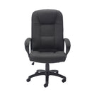 Front view of TC Keno Office Chair with black mesh back and cushioned seat for ergonomic comfort.
