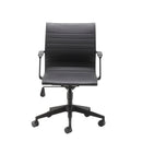 Black Sosa Executive Chair by TC with high back and armrests, shown from an angled view highlighting its modern office design.