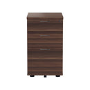TC 3 Drawer Under Desk Pedestal - Dark Walnut - NWOF