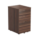 TC 3 Drawer Under Desk Pedestal - Dark Walnut - NWOF
