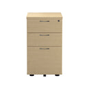 TC 3 Drawer Under Desk Pedestal - Maple - NWOF