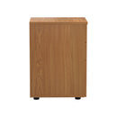 TC 3 Drawer Under Desk Pedestal in Nova Oak, compact storage unit with three drawers for office organization.