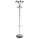 TC Chrome Coat Stand with multiple hooks and a sleek chrome finish, ideal for organizing coats and accessories.