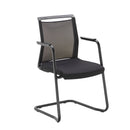 Front view of the TC Urus Cantilever Chair with a sleek modern design and cushioned seat and backrest.
