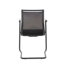 TC Urus Cantilever Chair in black with a sleek, modern design and curved metal frame, viewed from the back.