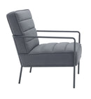 Elegant jade green reception chair by TC with a modern design, featuring a cushioned seat and sleek metal legs.