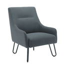 TC Pearl Reception Chair with plush upholstery and modern design, shown from the front in a soft gray color.